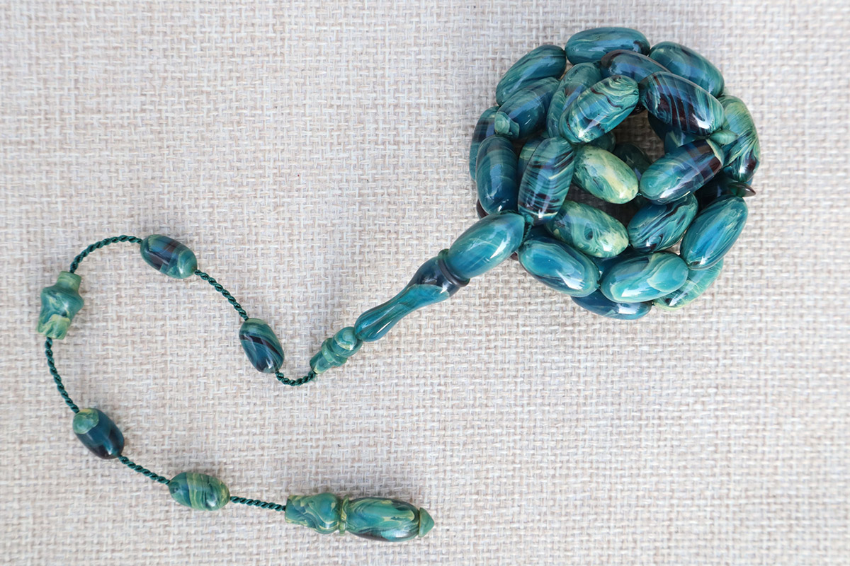 Blue Moon Bakelite Rosary