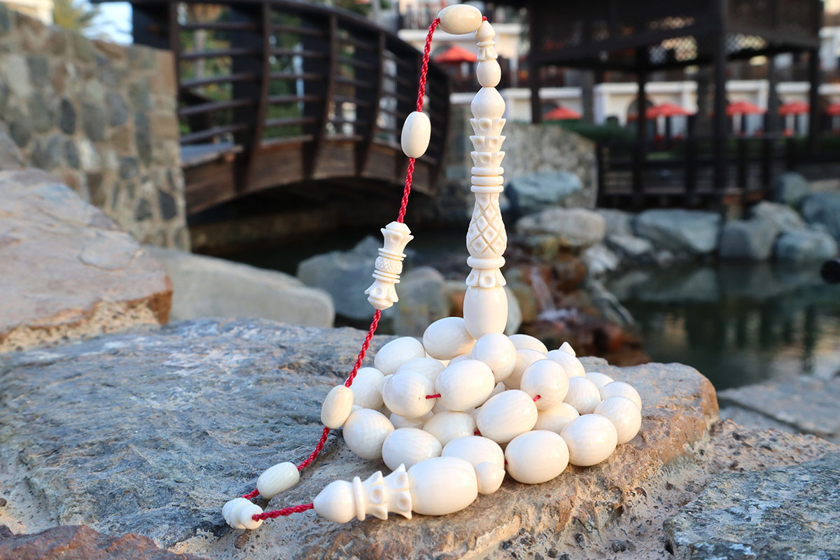 Genuine Ivory Rosary Engraved